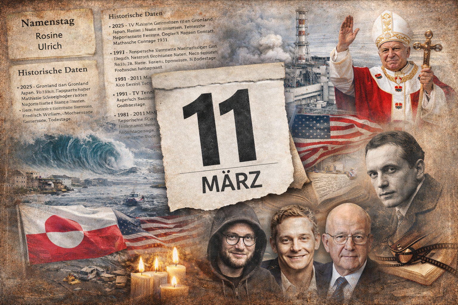 Der 11. März in der Geschichte: Katastrophen, große Namen und prägende Ereignisse