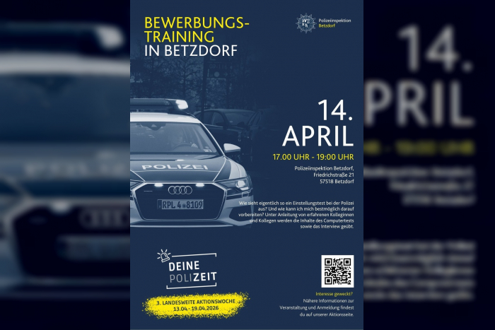 Polizei Betzdorf lädt zum Bewerbertraining ein