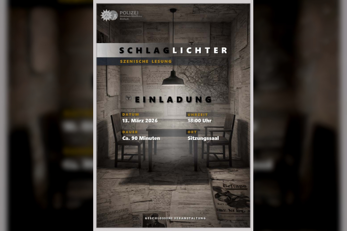 Herne: Medien-Einladung zur szenischen Lesung im Polizeipräsidium Bochum