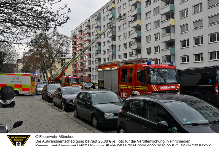 München: Brandwohnung gerettet in Schwabing West