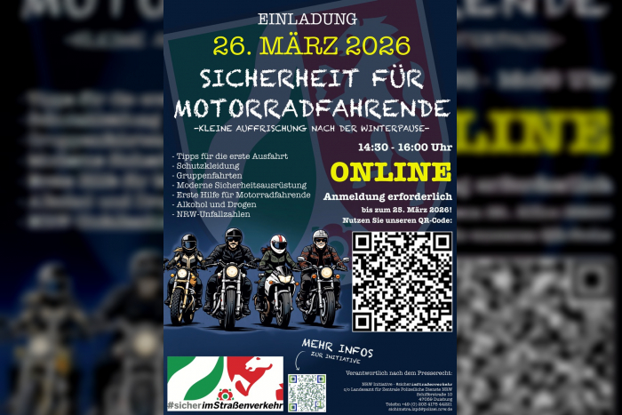 Rhein-Kreis Neuss: Online-Veranstaltung für Motorradfahrende