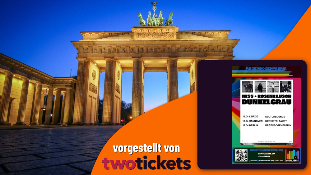 Indoor in Berlin am 19.04.26: „Rosenrausch & Ness = DUNKELGRAU“