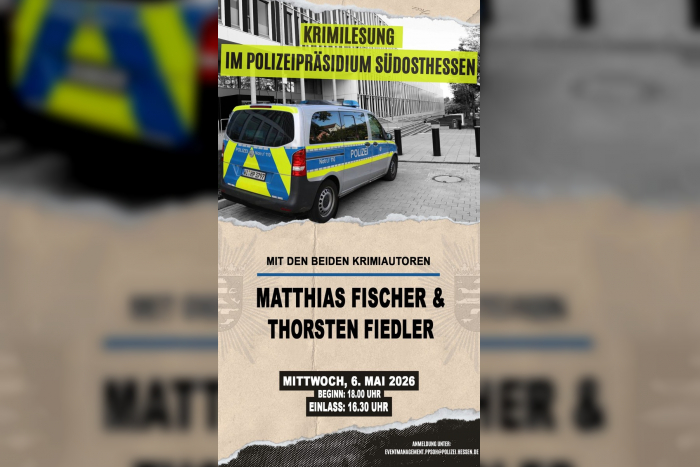 Spannende Krimilesung im Polizeipräsidium Südosthessen