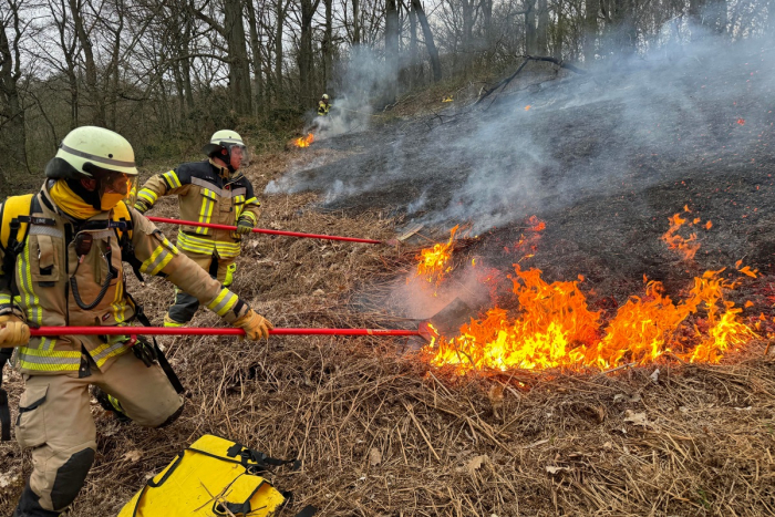 Feuerwehr Herdecke bekämpft Vegetationsbrand im Scherholz/Asternweg