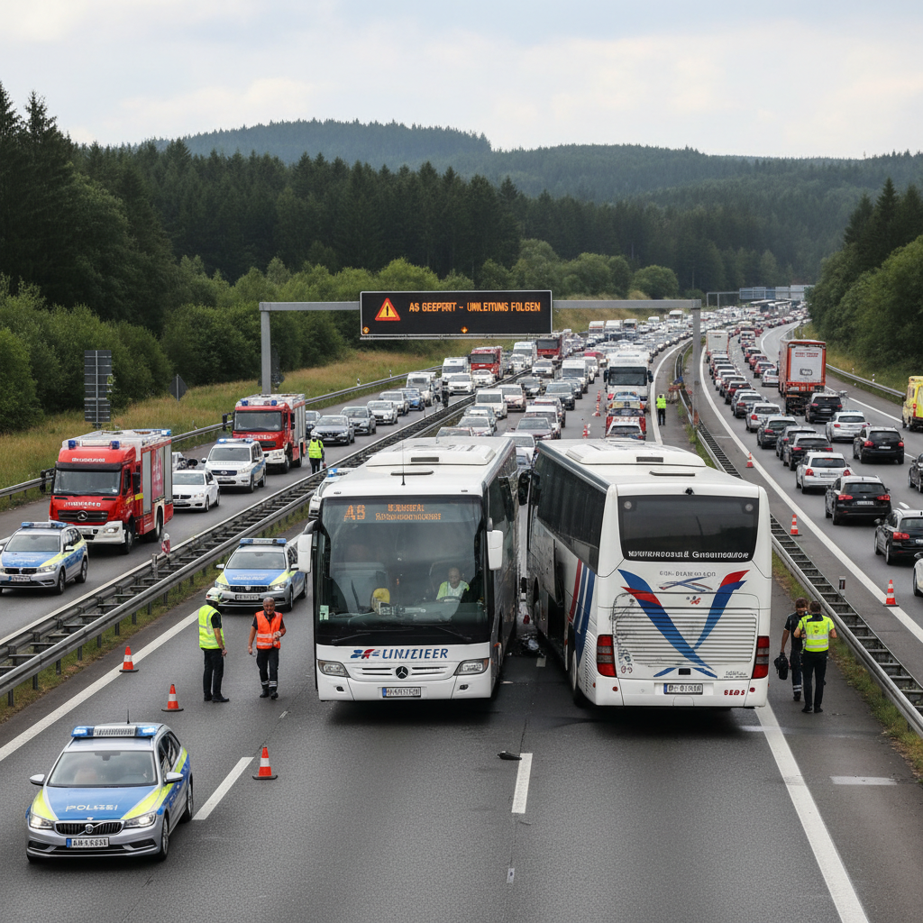 Unfall auf der A8 am Irschenberg: Autobahn Richtung Salzburg gesperrt