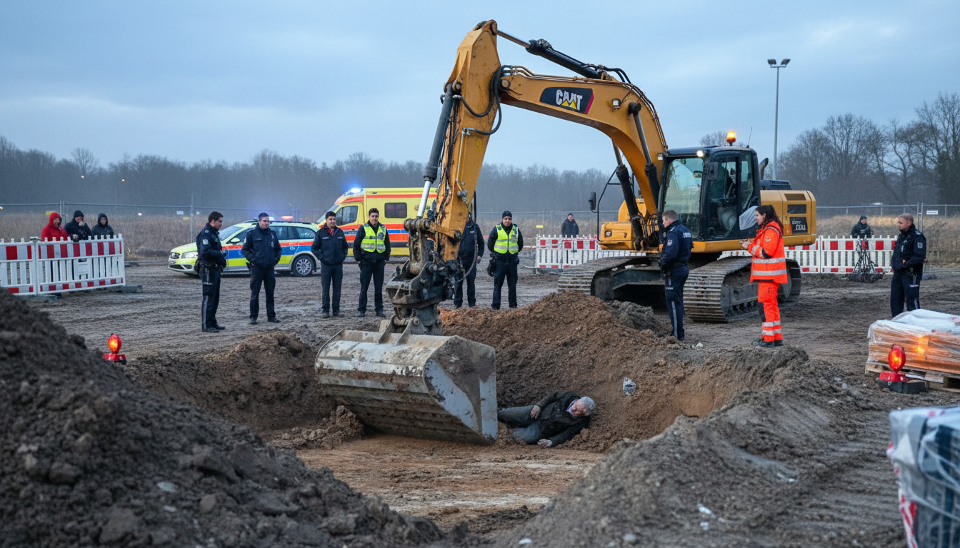 Weimar: Bagger erfasst Rentner – 83-Jähriger stürzt in Baugrube