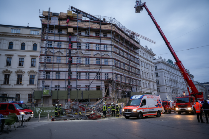 Baugerüst eingestürzt: Vier Arbeiter in Wien tot