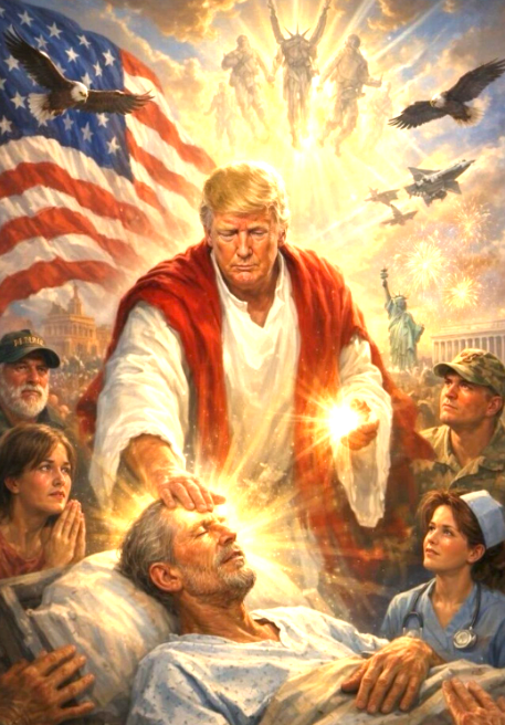 Dachte, es wäre ich als Doktor: Trump löscht Bild von sich als Jesus
