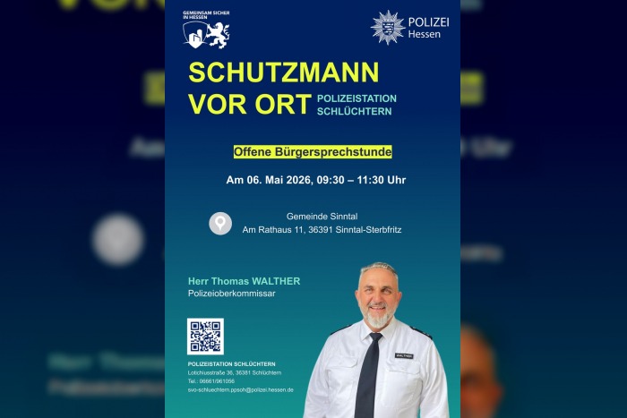 Schlüchtern: Offene Bürgersprechstunde mit dem Schutzmann vor Ort