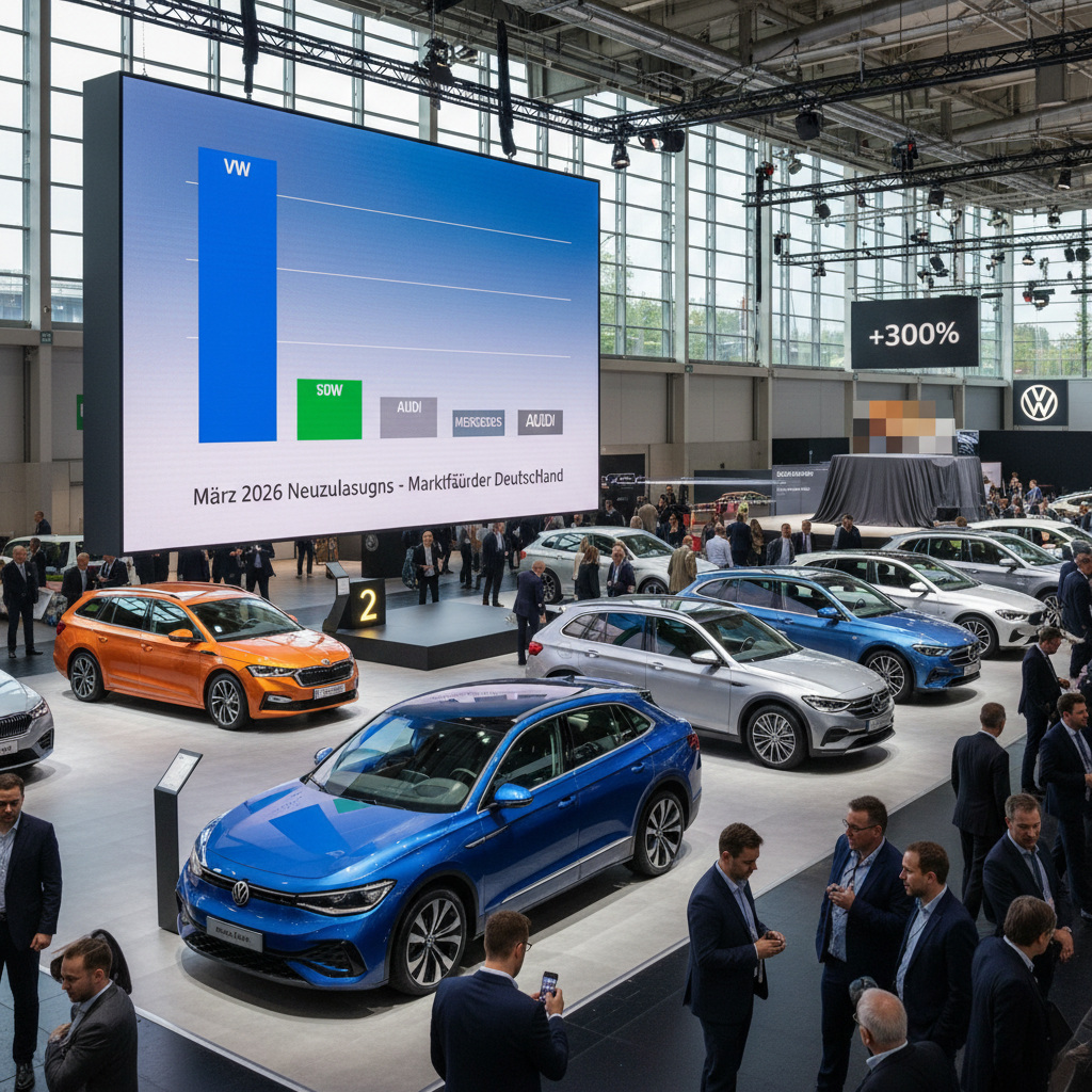 VW übertrifft die Konkurrenz: Ein Blick auf die Neuzulassungen im März 2026