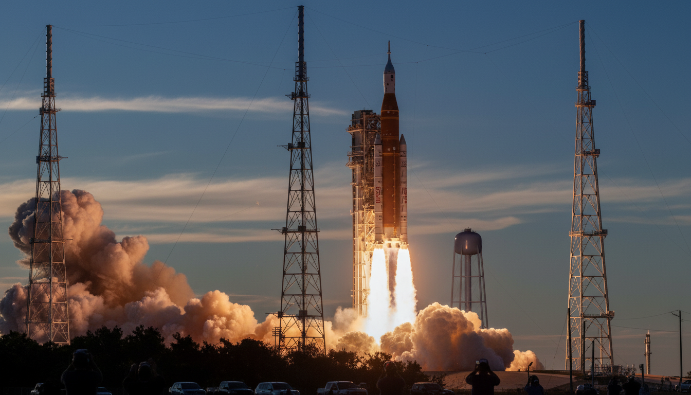 Erster bemannter Mondflug seit Jahrzehnten: Orion-Kapsel auf dem Weg zum Erdtrabanten