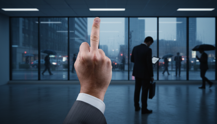 Frage aus dem Arbeitsrecht: Darf mein Chef mir den Mittelfinger zeigen?