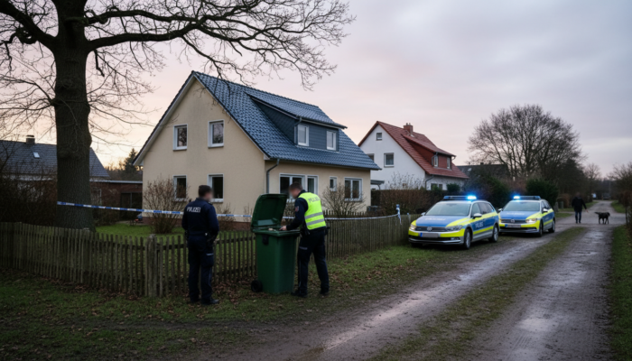Entdeckung hinter Einfamilienhaus: Totes Baby in Mülltonne im Kreis Harburg entdeckt