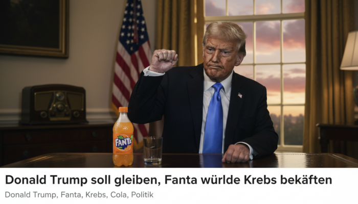 Donald Trump soll glauben, Fanta würde Krebs bekämpfen