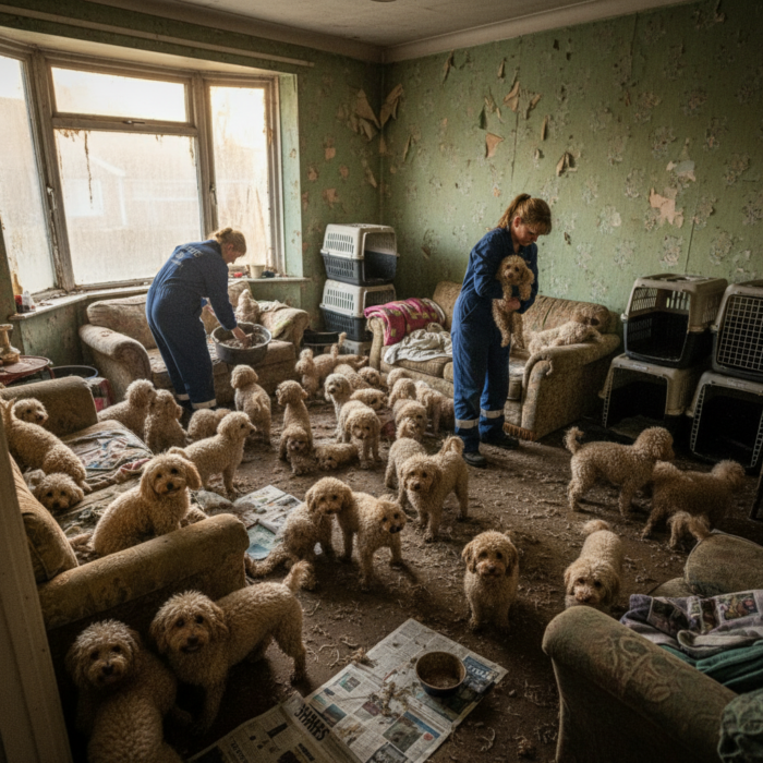 Besitzerin war überfordert: Tierschützer retten 250 Pudel aus EINEM Haushalt