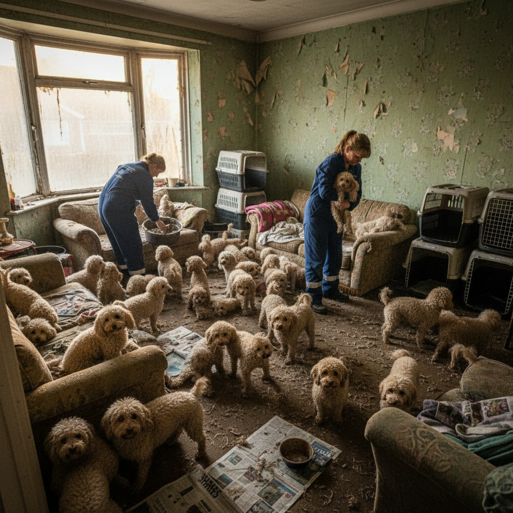 Überforderung der Halterin: Tierschützer retten 250 Pudel aus katastrophalen Bedingungen