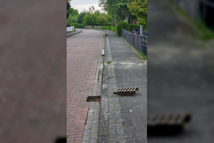 Abdeckgitter entfernt auf Wangerooge