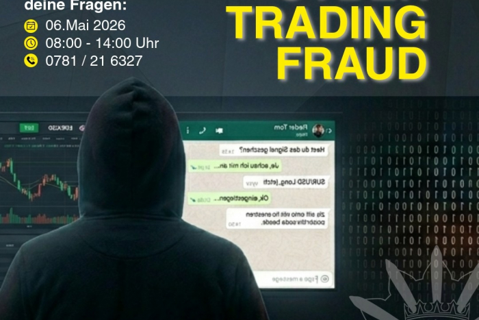 Offenburg: Betrugsmasche „Cyber-Trading-Fraud“ Bürgertelefon