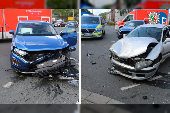 Oberhausen: Zusammenstoß mit Totalschäden