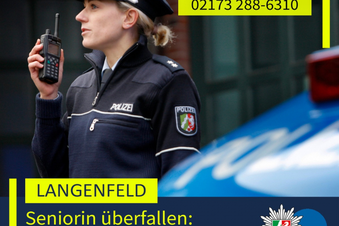 Seniorin beraubt: Polizei ermittelt