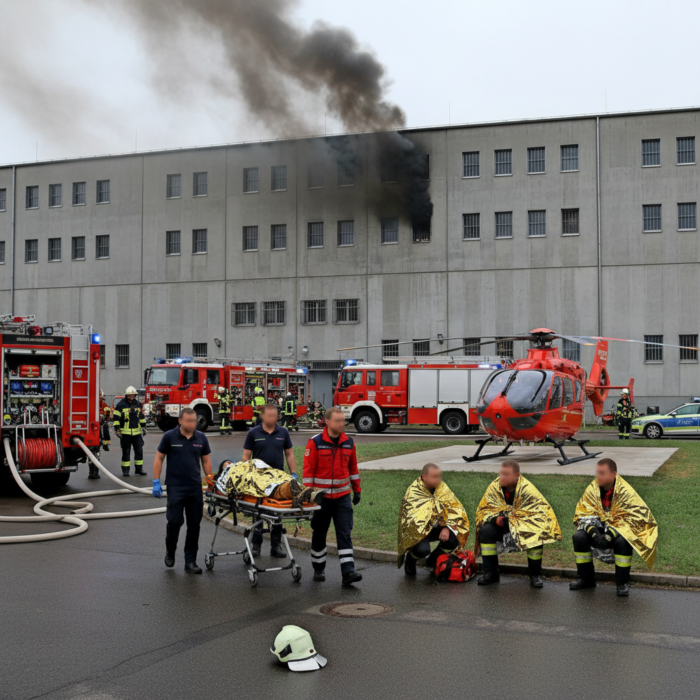 Neun Verletzte bei Feuer in JVA Rohrbach