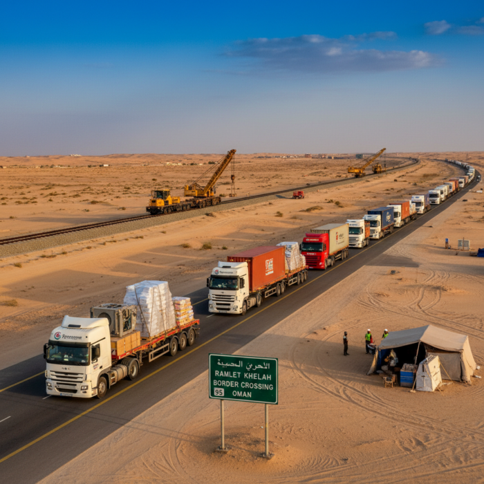 Frachtunternehmen nutzen Lkw-Routen auf der Arabischen Halbinsel, um die Straße von Hormus zu umgehen