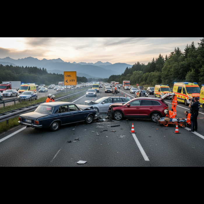 A8 Richtung München nach Unfall mit Falschfahrer gesperrt