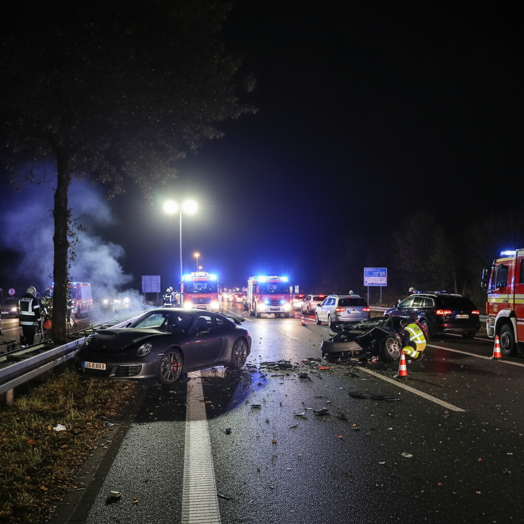 Köln: Frau stirbt bei Unfall auf A61 – Porsche-Fahrer verunfallt auch