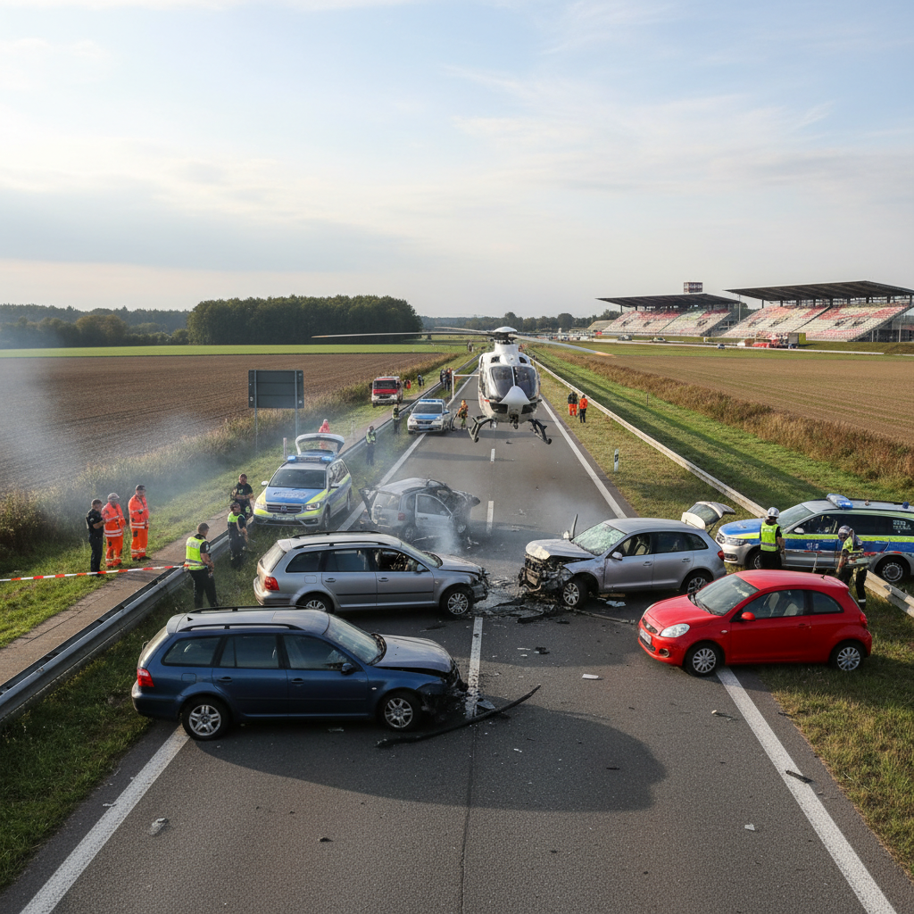 Schwerer Verkehrsunfall in Hockenheim: Mehrere Fahrzeuge beteiligt