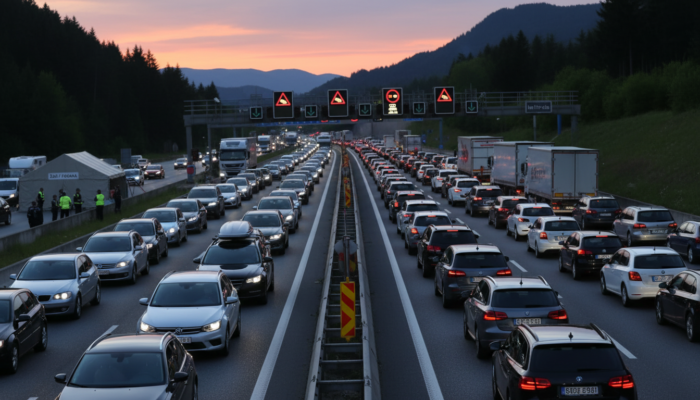 Stau am Wochenende: Baustellen, Sperrungen, Grenzkontrollen bremsen Autos