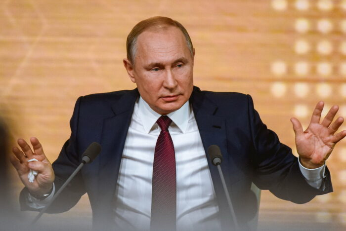 Putins Auftritt endet in Debakel