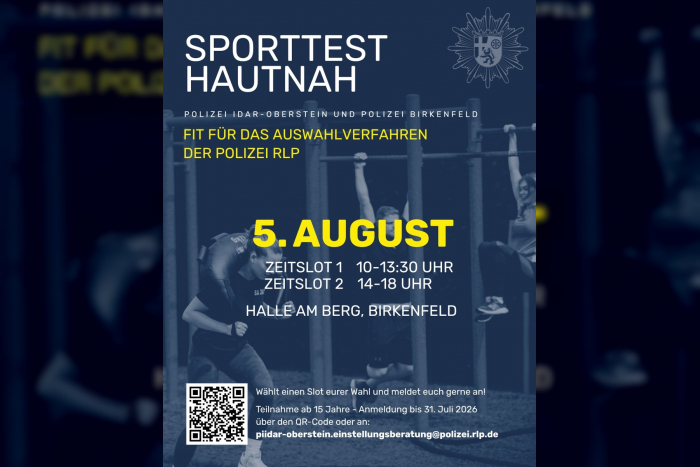 Polizei Rheinland-Pfalz: Sporttest Veranstaltung