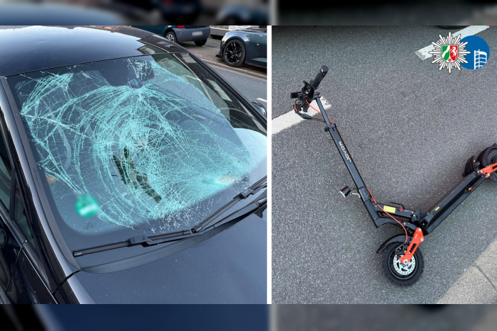 Oberhausen: 15-jähriger E-Scooter-Fahrer nach Kollision durch die Luft geschleudert
