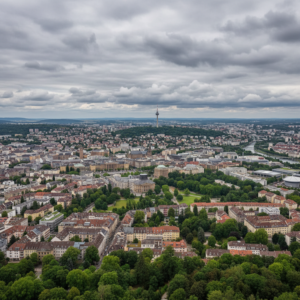 Stuttgart erlebte heute einen strahlenden Sommertag mit 37°C Temperaturen