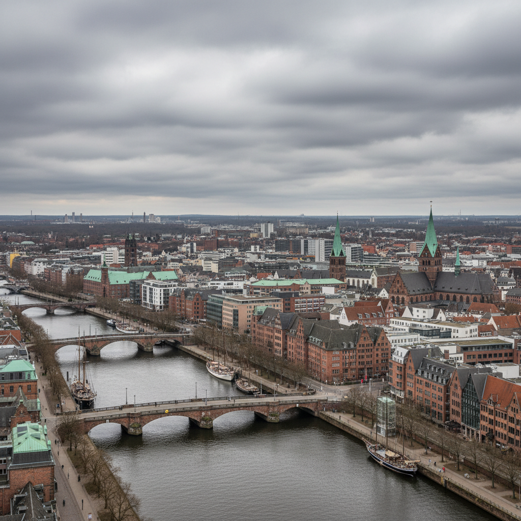 Bremen erwartet heute 24°C und wechselnde Bewölkung