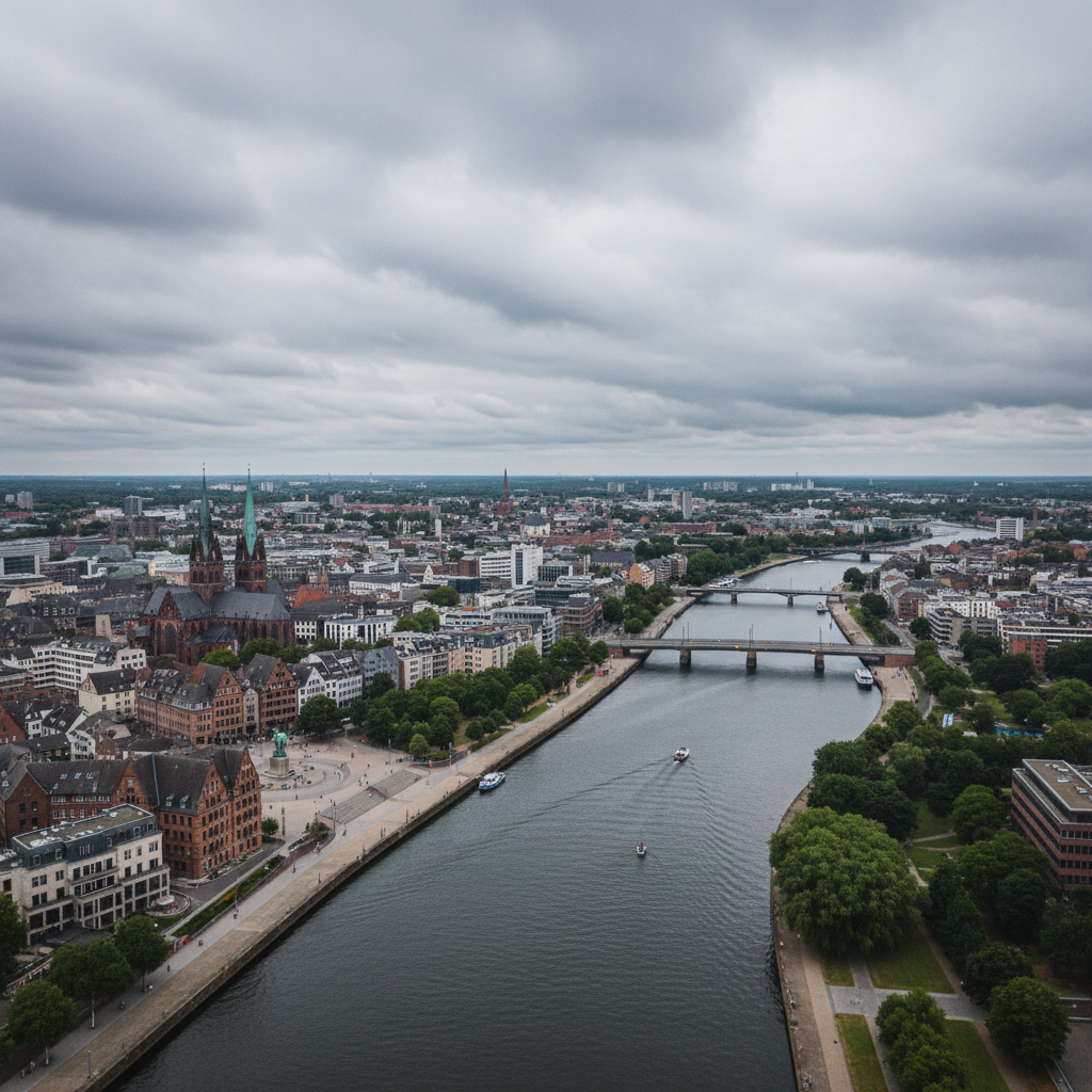 Bremen heute: Gelegentliche Regenfälle bei milden 17 Grad Celsius erwartet