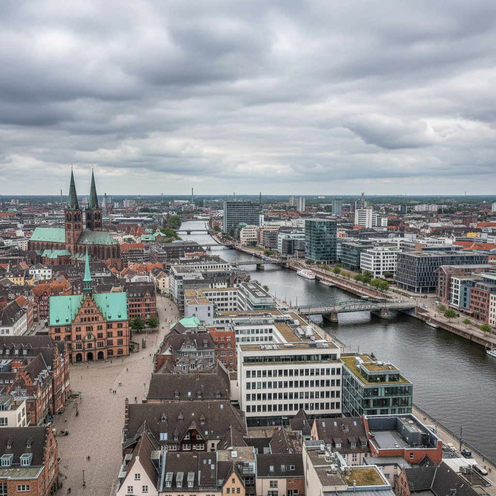 Bremen heute: Gemischte Wolken und milde 21 Grad Celsius
