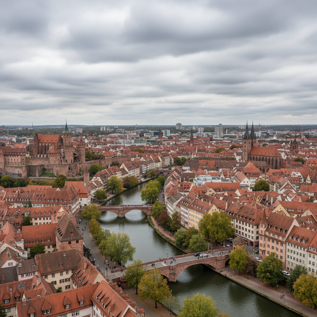 Wettervorhersage für Nürnberg am 3. Juni 2026: Regen und milde Temperaturen