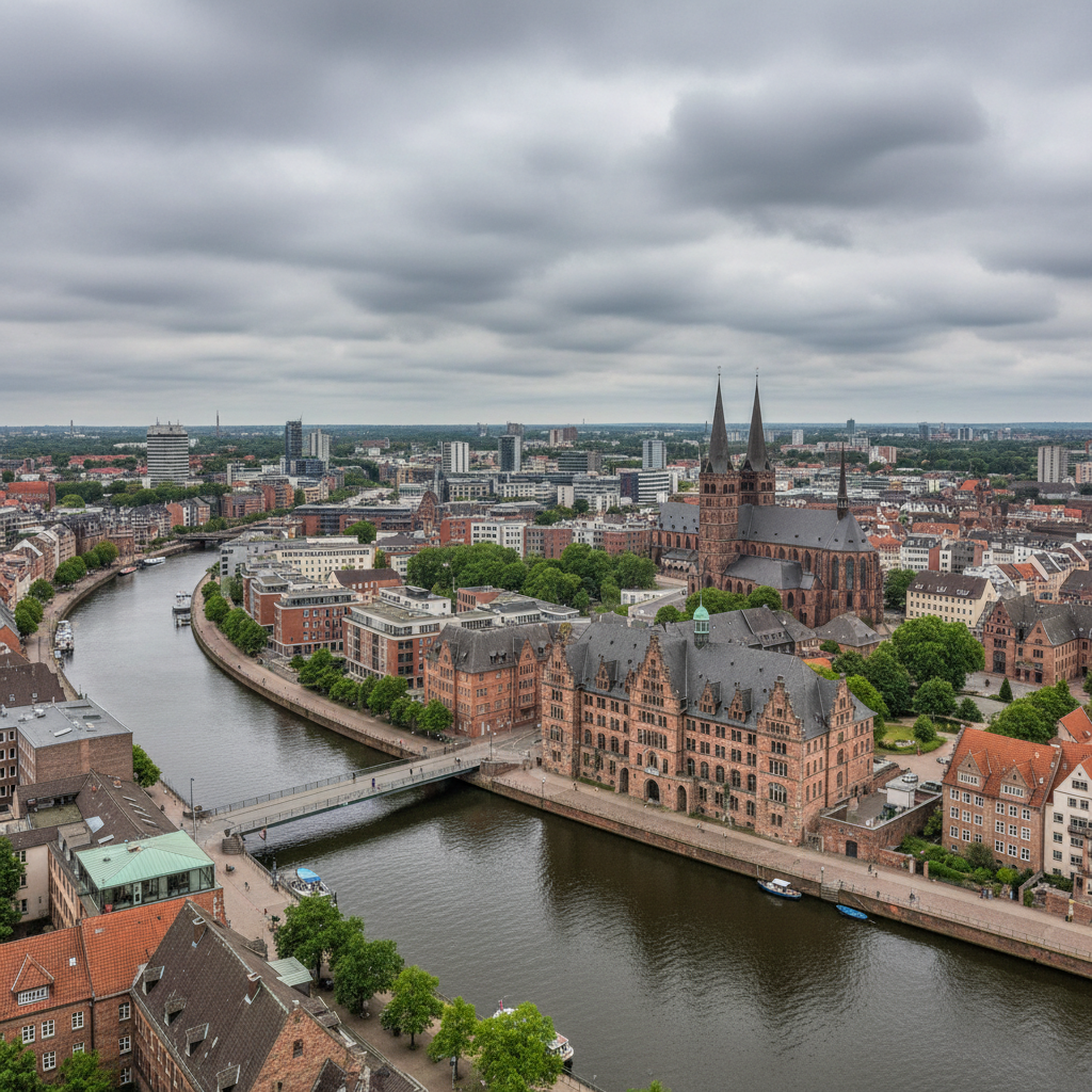 Wettervorhersage für Bremen am 20. Juni 2026: Mäßiger Regen und 29°C Höchsttemperatur
