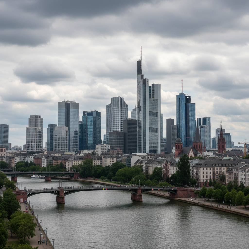 Frankfurt am Main erwartet heute 23°C bei leichtem Regen.