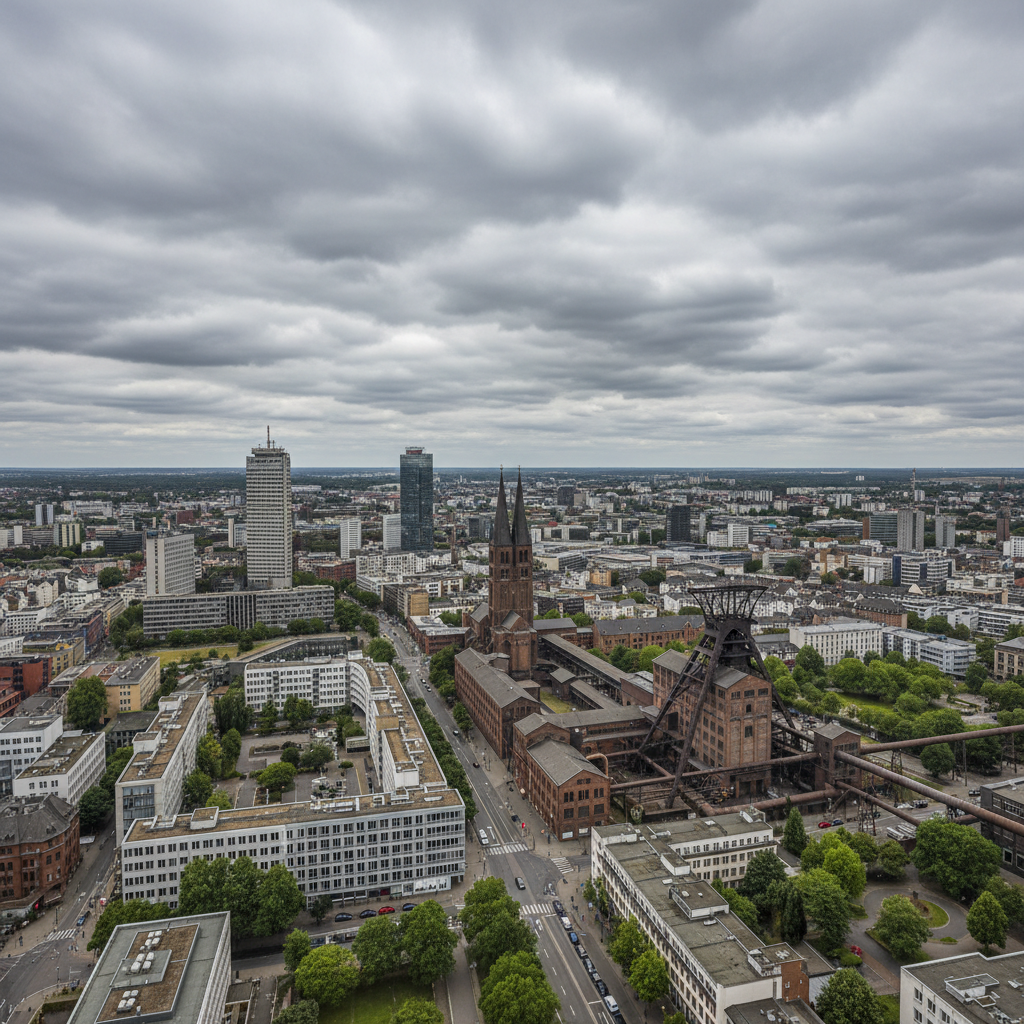 In Essen sind heute bei 28°C mäßige Regenfälle zu erwarten