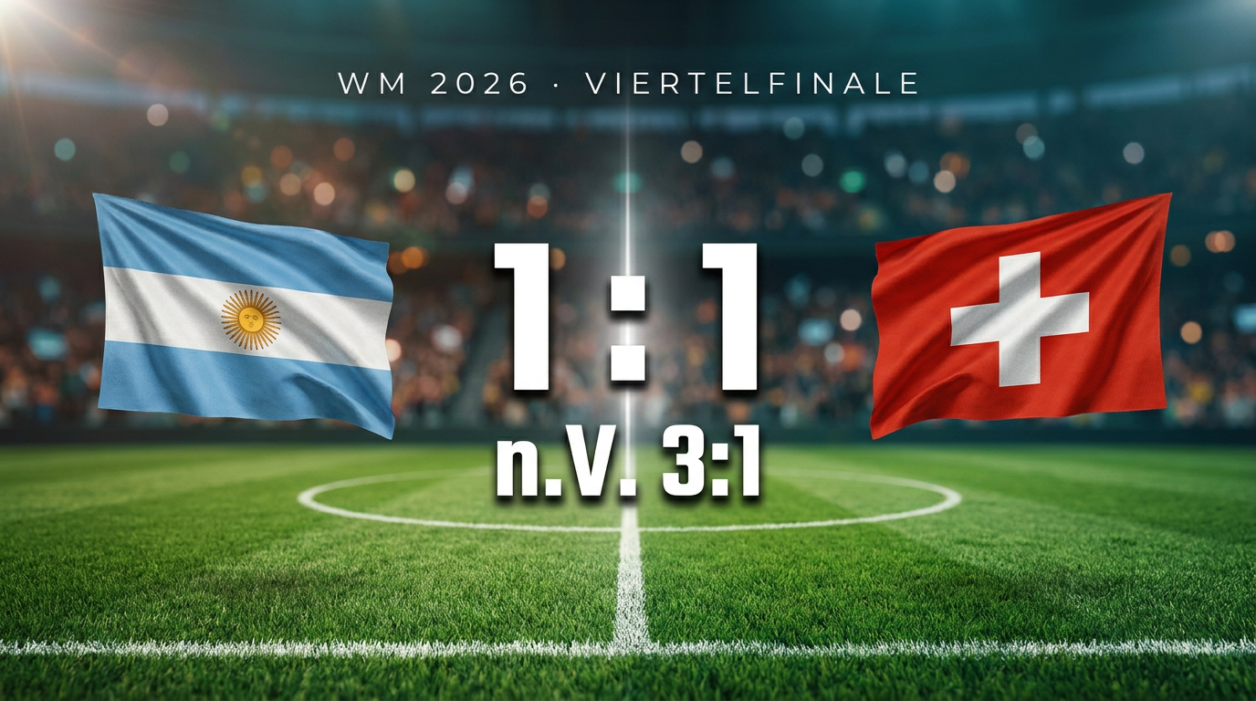 WM 2026: Argentinien 1:1 n.V. (3:1) Schweiz – Spielbericht & Stimmen