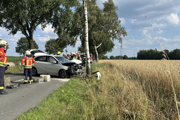 Verkehrsunfall in Wedel, Zwei Verletzte bei Unfall in der Gemarkung Wedel