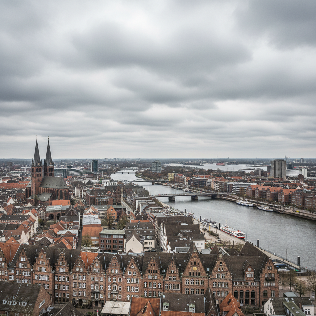 Bremen erwartet heute einen bewölkten Tag mit Temperaturen um die 23°C