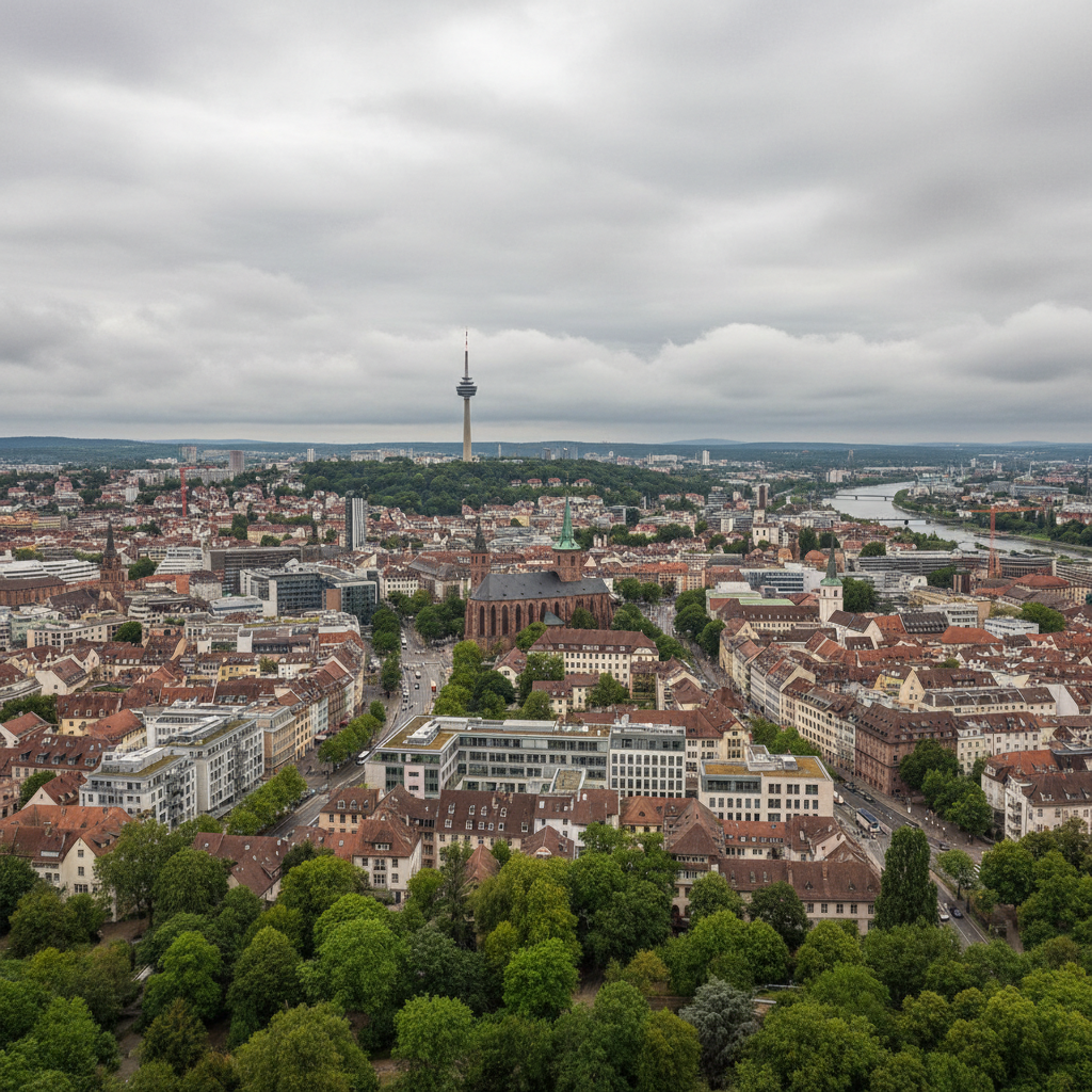 Stuttgart heute: Temperaturen von 25°C mit örtlichen Regenschauern zu rechnen