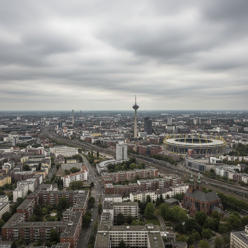 Dortmund erwartet heute 27°C mit teilweise bewölktem Himmel