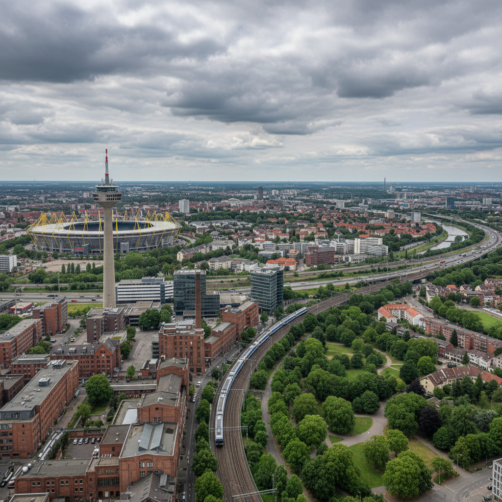 Dortmund erwartet heute 29°C unter einem teils bewölkten Himmel