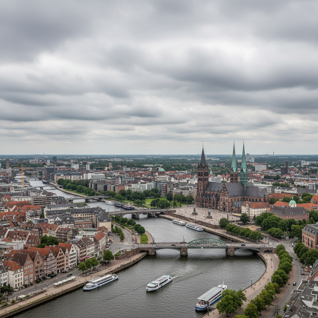 Bremen erwartet heute bewölkten Himmel und 26 Grad Celsius