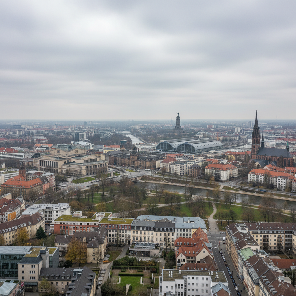 Leipzig erwartet heute 30°C bei bewölktem Himmel