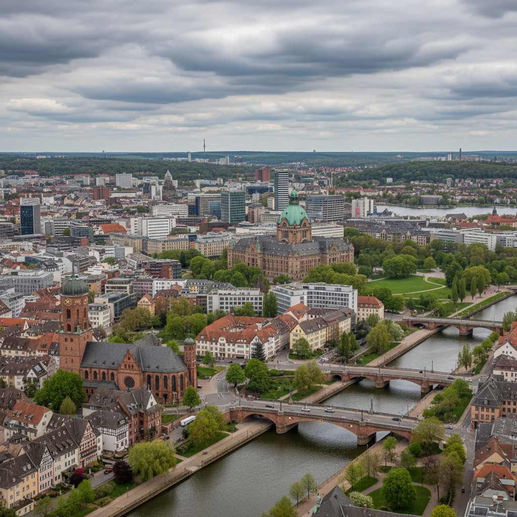 Hannover erwartet heute 26°C mit bewölktem Himmel